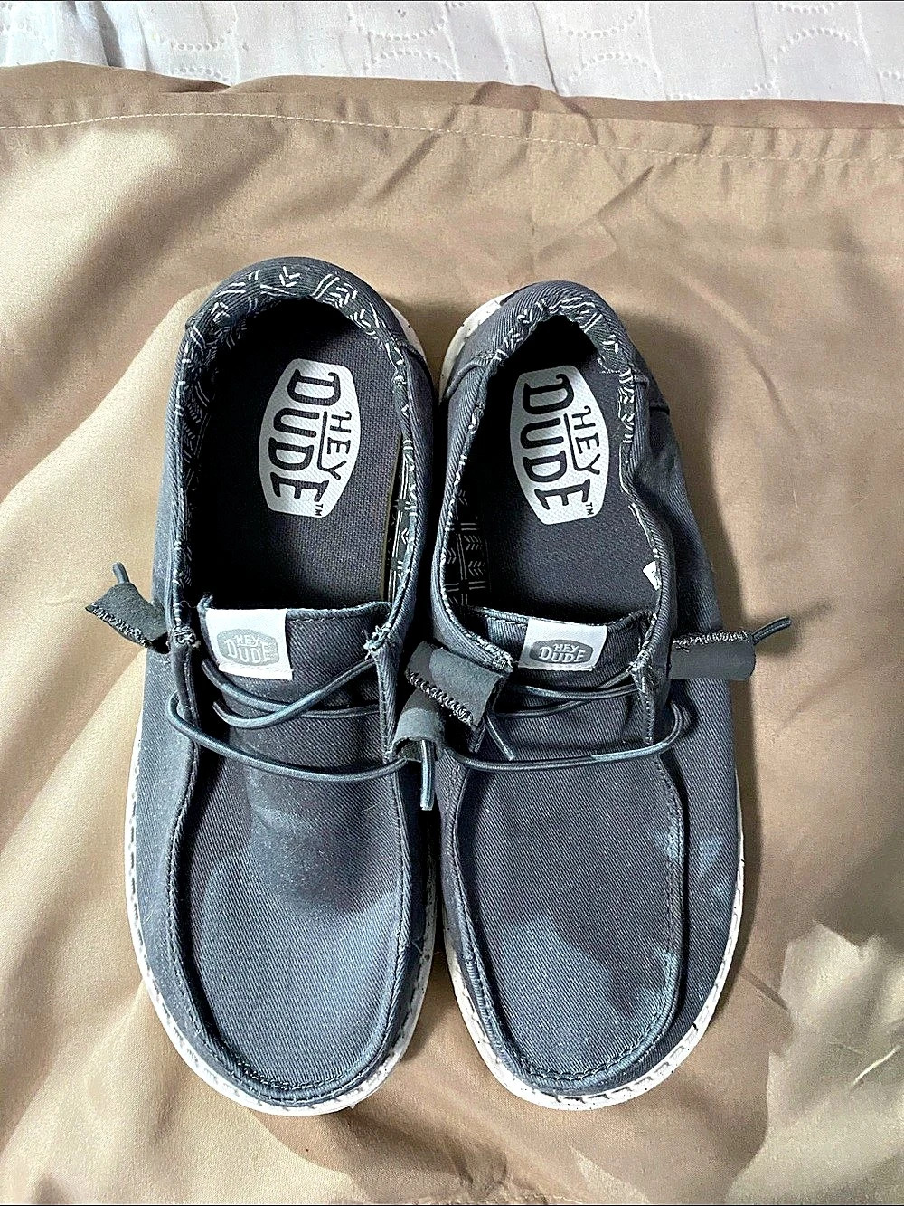 HEYDUDE Blue/Gray & White Sneakers